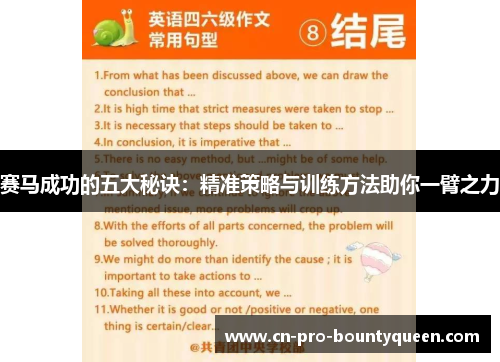赛马成功的五大秘诀:精准策略与训练方法助你一臂之力 赛马成功的五大秘诀:精准策略与训练方法助你一臂之力