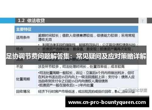 足协调节费问题解答集：常见疑问及应对策略详解